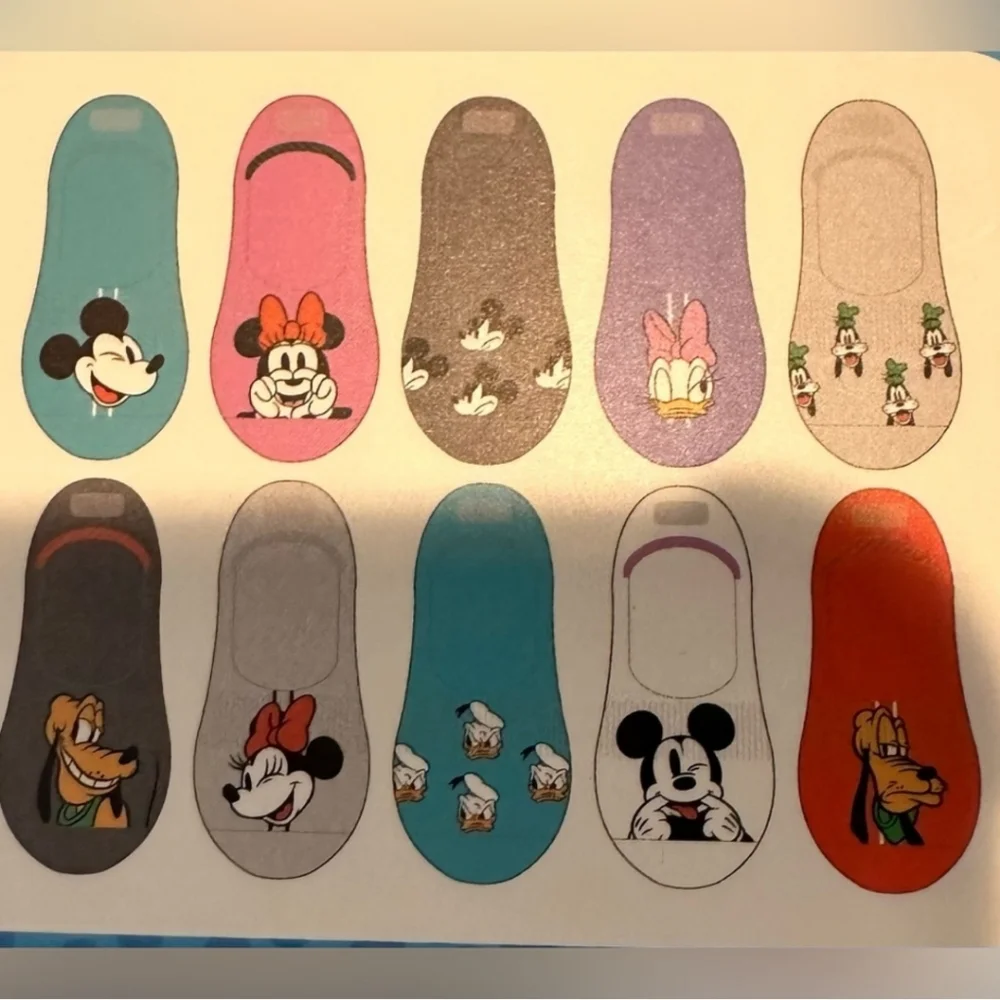 Disney Mickey and Friends sneaker liners shoe size 4-10